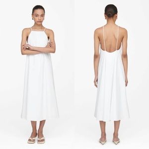 NWT ANINE BING Bree Cotton Maxi Dress White Small